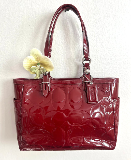 Red Patent Leather Tote