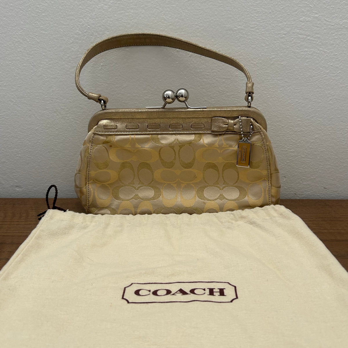 Vintage Coach Kyoto Kisslock Handbag