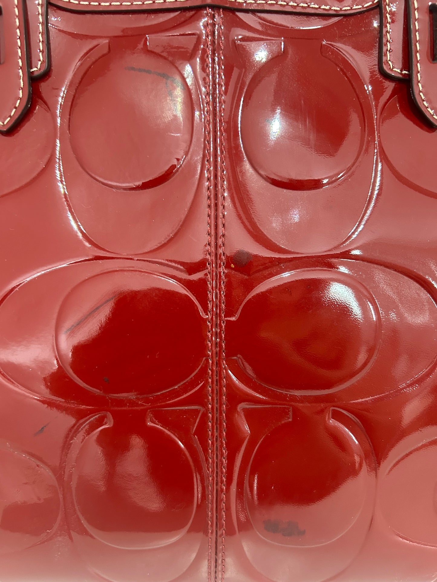 Red Patent Leather Tote