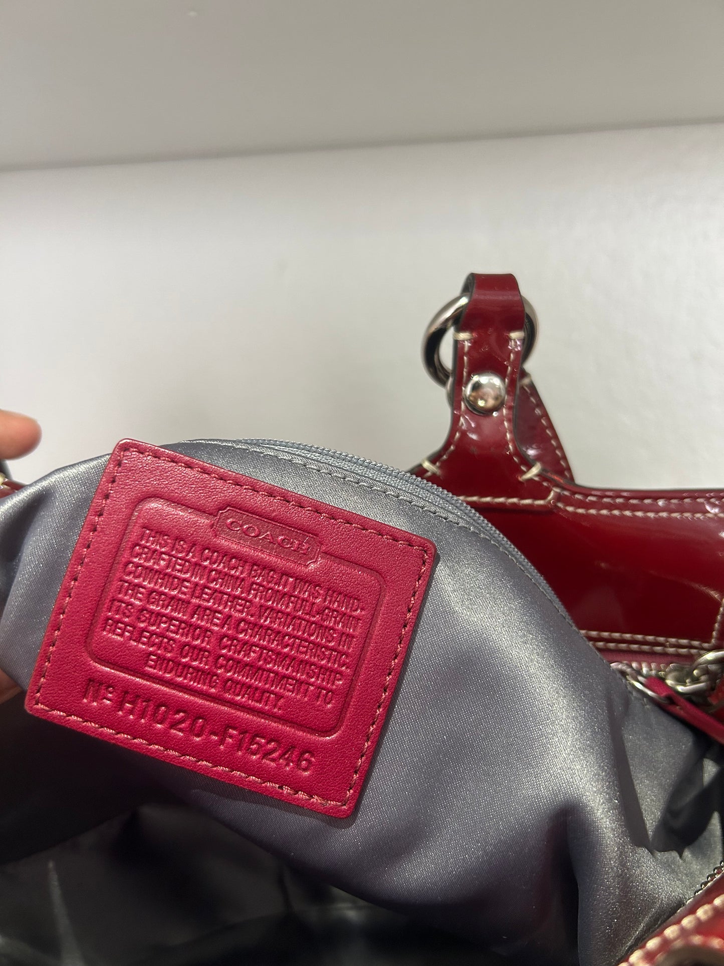 Red Patent Leather Tote