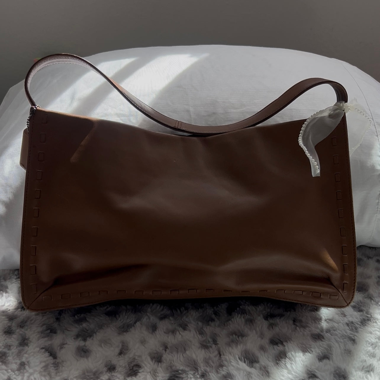 Calf Leather Hobo Shoulder-bag