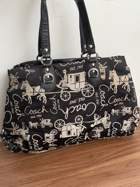 Coach Horse & Carriage Tote