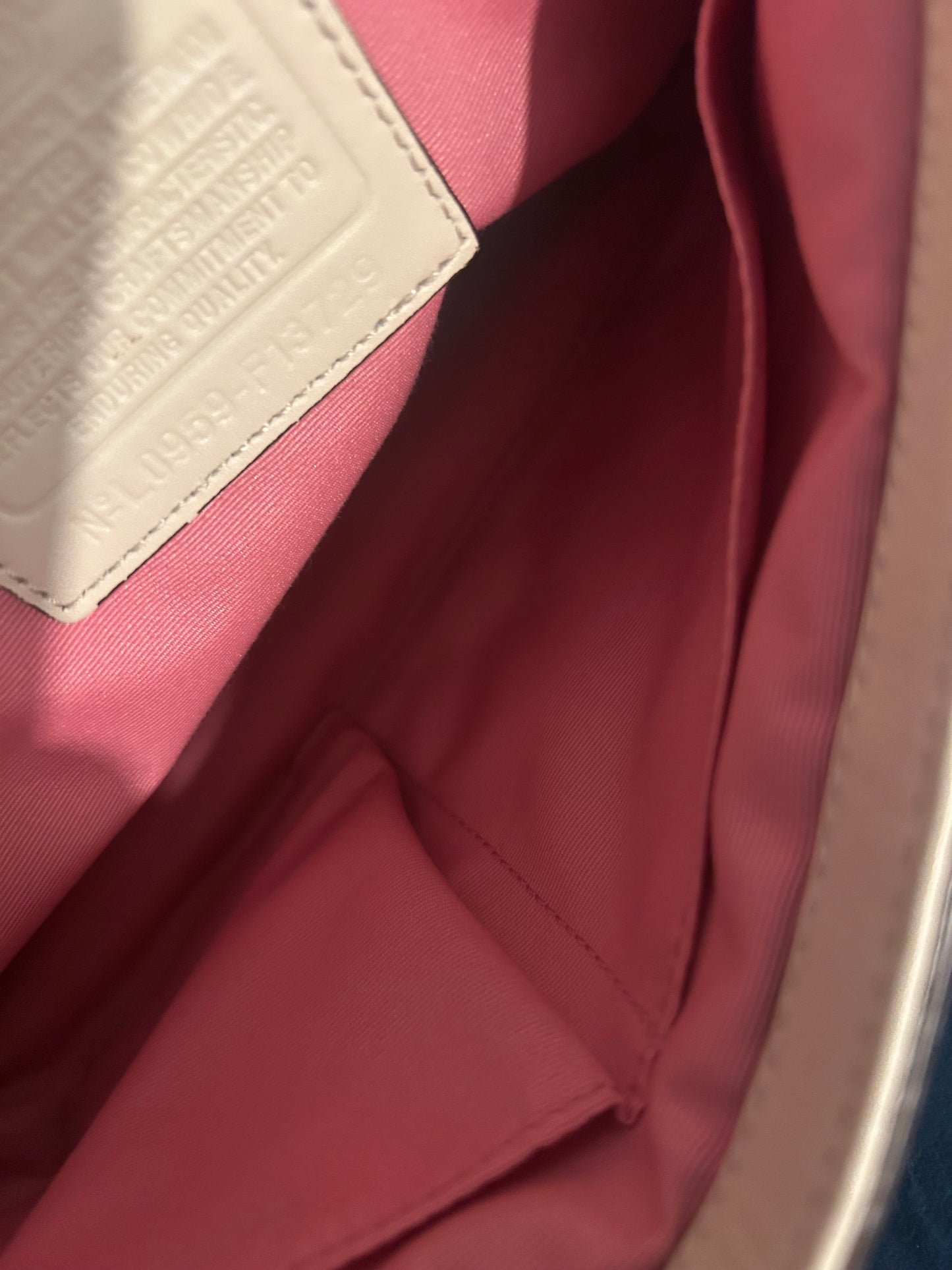 Coach Soho Cream Pebble Leather Shoulder Bag