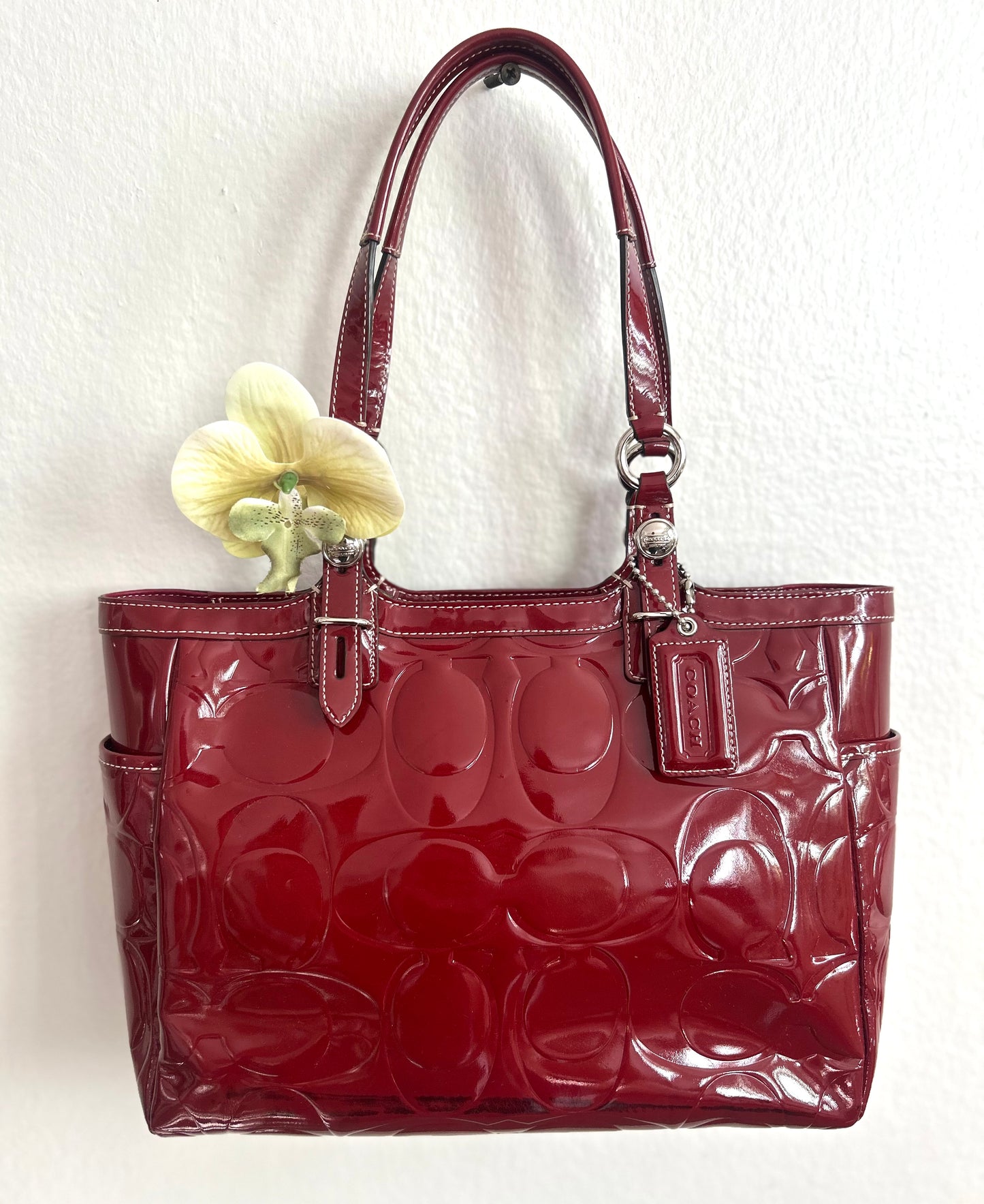 Red Patent Leather Tote