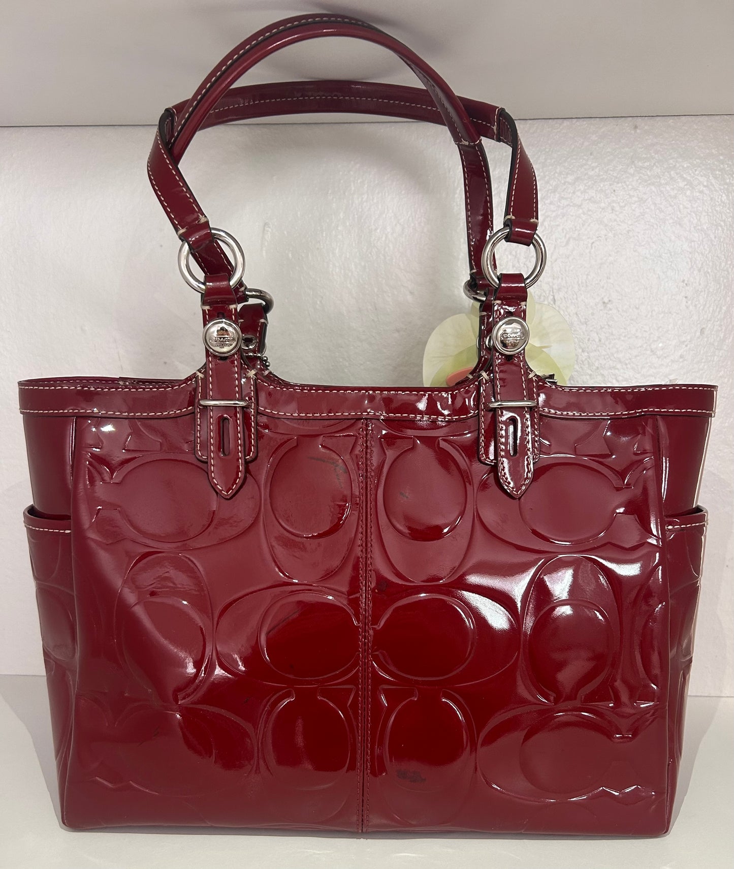 Red Patent Leather Tote