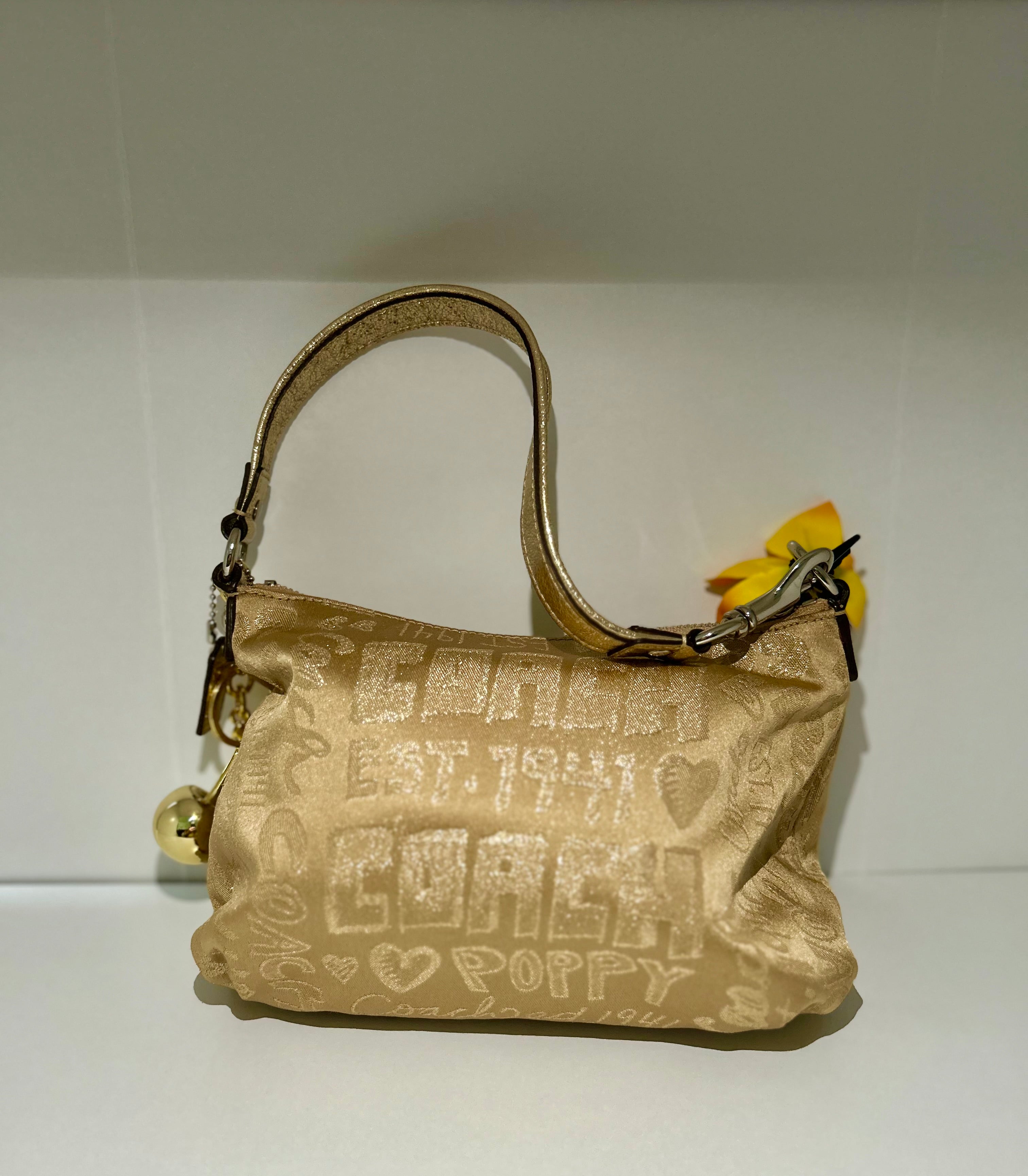 Coach Gold Poppy Shoulder Purse – Timeless Purses