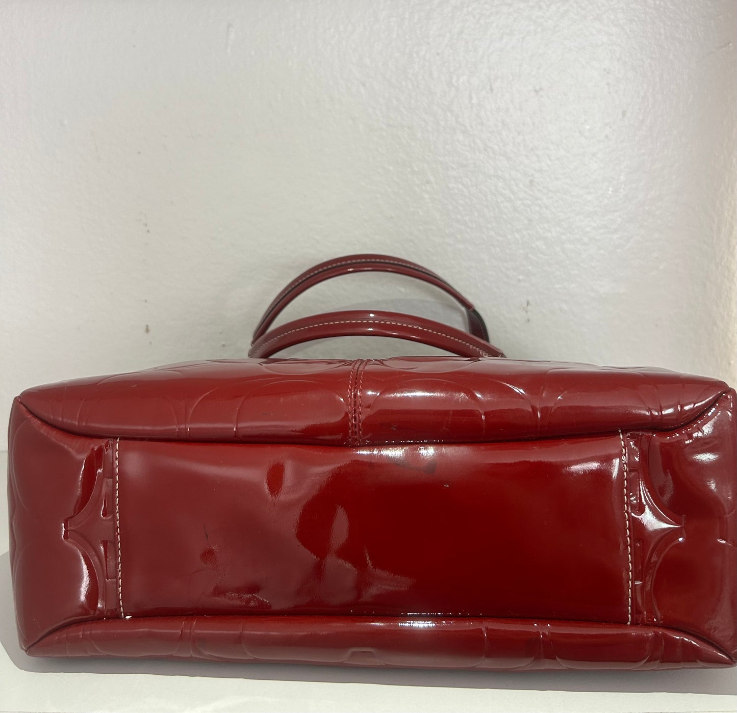 Red Patent Leather Tote