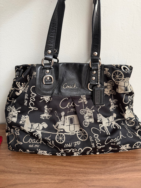 Coach Horse & Carriage Tote