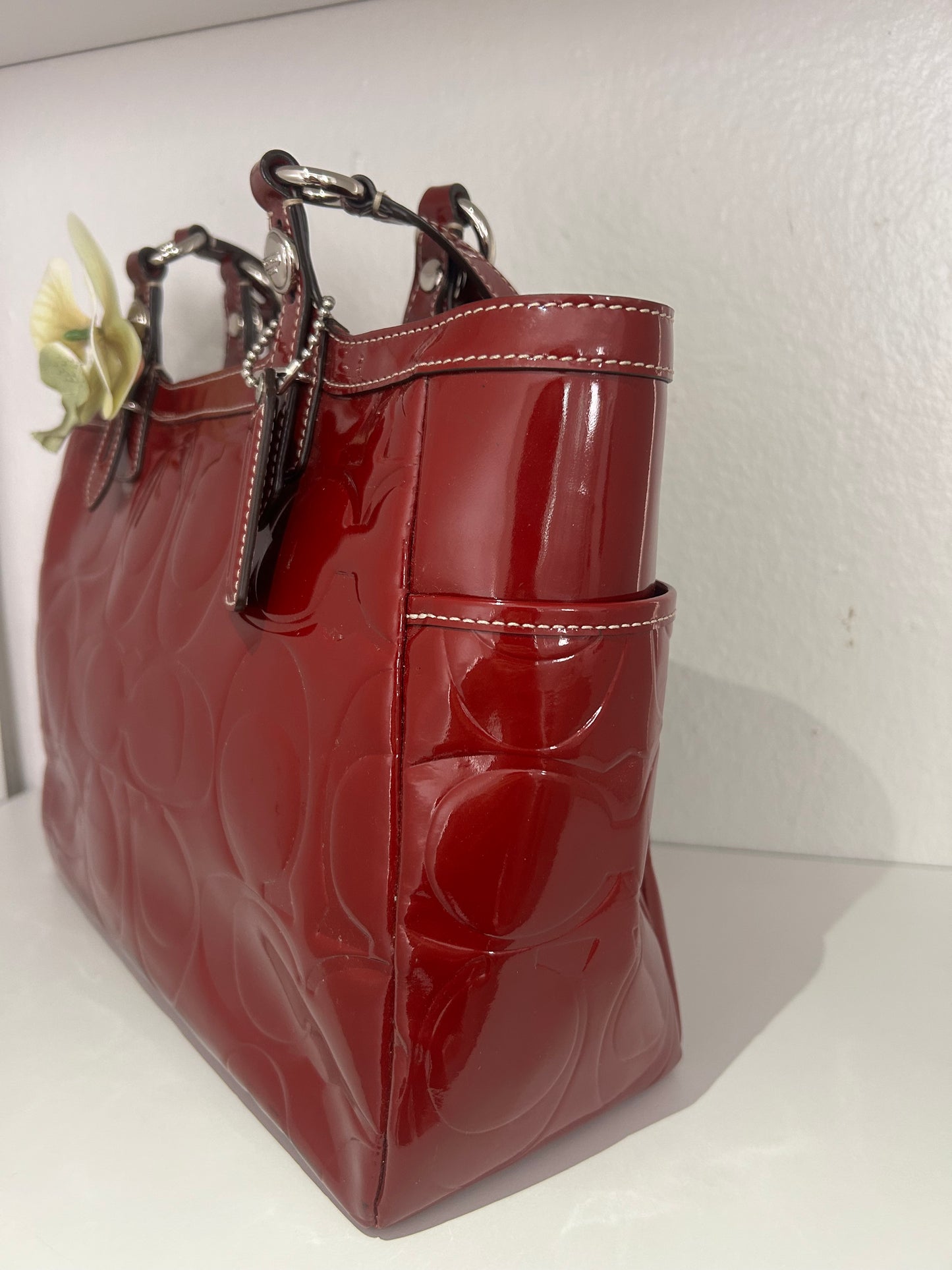 Red Patent Leather Tote