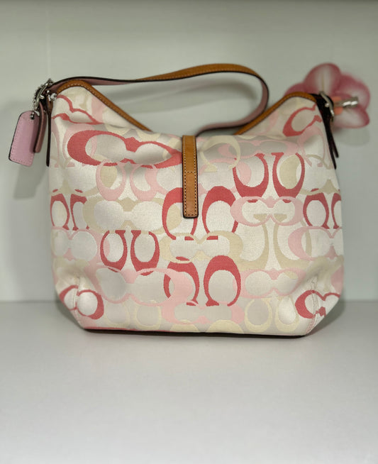 Pink Optic Hobo Clip Purse
