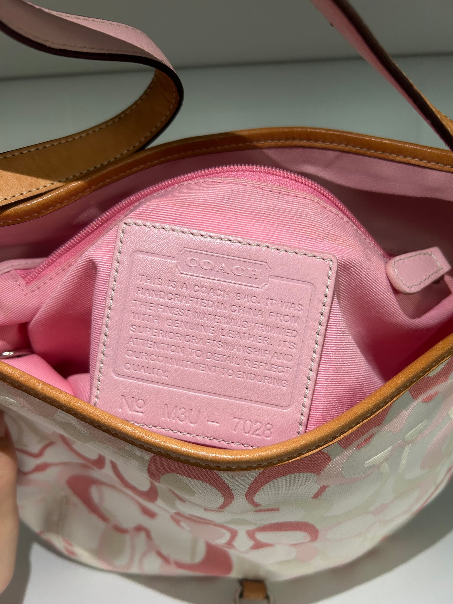 Pink Optic Hobo Clip Purse